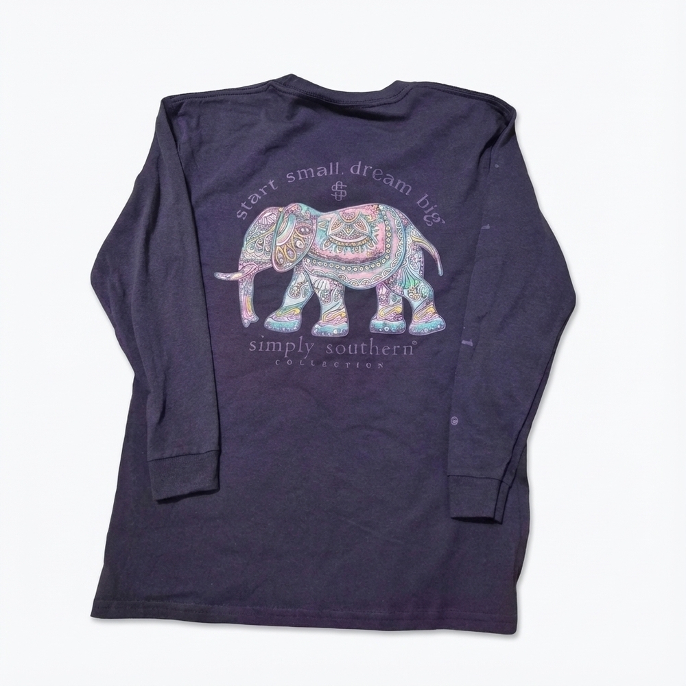 Simply Southern Youth Girls M  Long Sleeve Tee